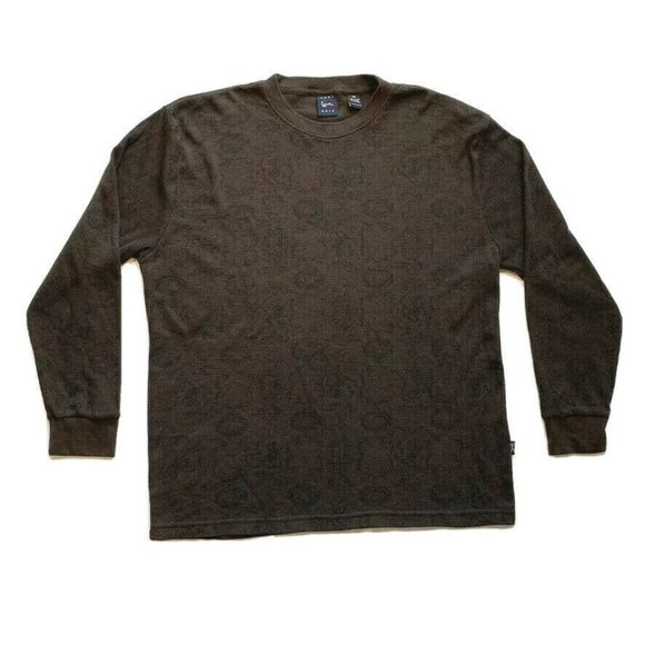 Kani Gold Waffle Knit Thermal Pullover Sweater Men XXL 2XL Crew Neck Long Sleeve - Picture 1 of 11